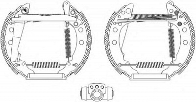 HELLA PAGID 8db355003721 -  Комплект тормозных колодок